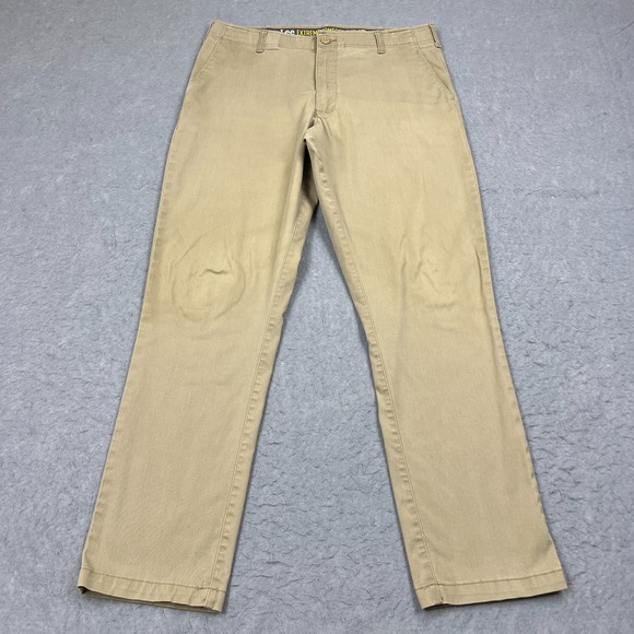 Lee Extreme Comfort MVP Pants Men's 36x34* Beige Relax Stretch Performance Chino - Picture 1 of 13